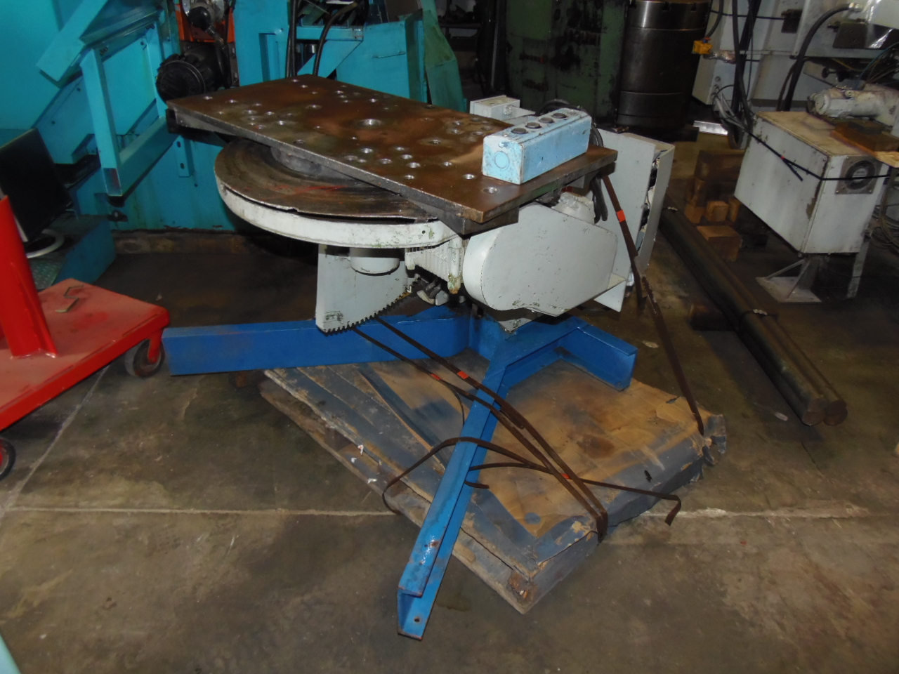 3,000 LB. PANDJIRIS WELDING POSITIONER, MODEL 30-6, 30" TABLE, POWER TILT / POWER ROTATE, 1969