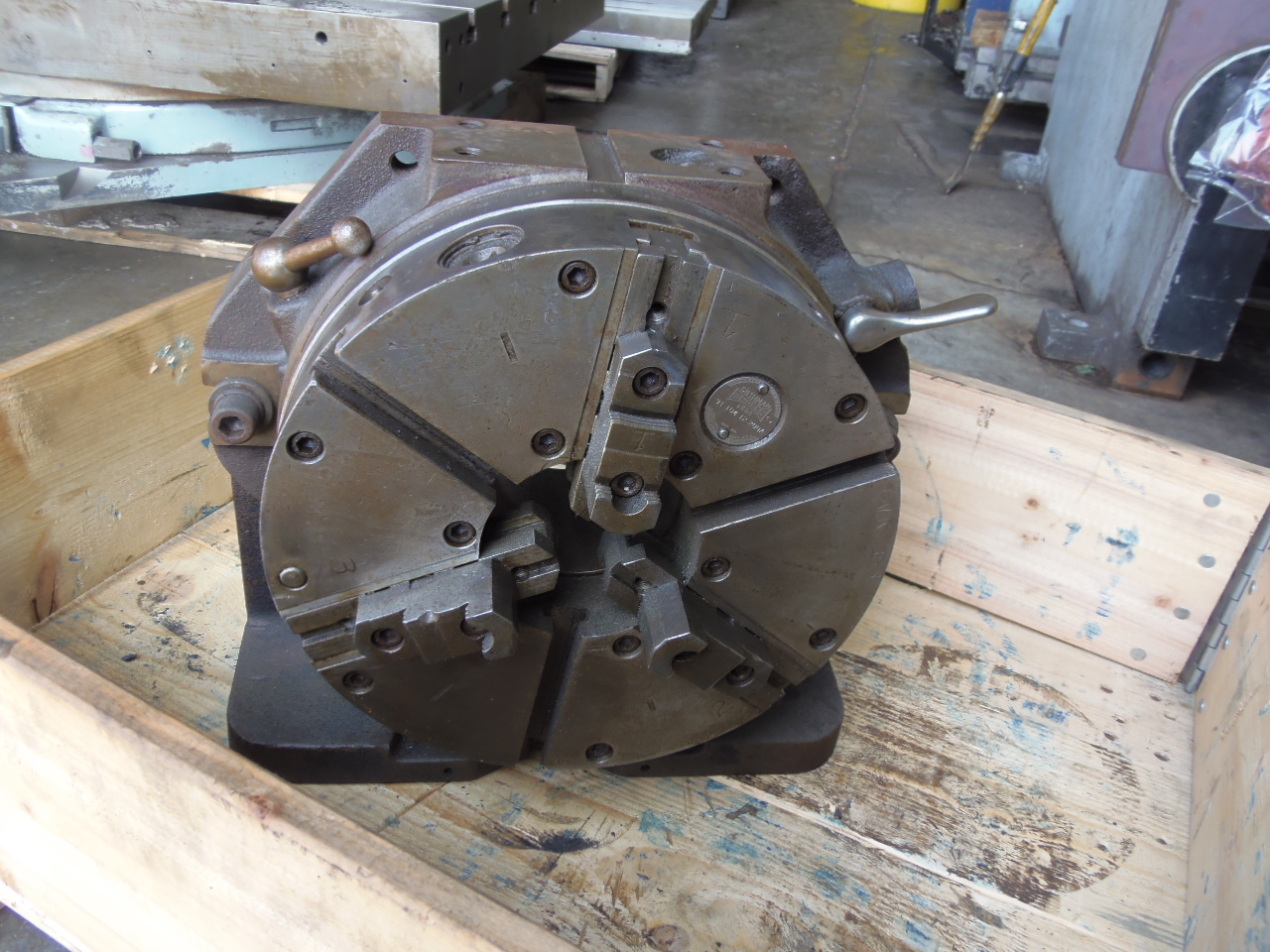 HARTFORD SPECIAL 1412-21 ROTARY TABLE INDEXER, HORIZONTAL VERTICAL, 4" HOLE, 12" CUSHMAN 3 JAW CHUCK