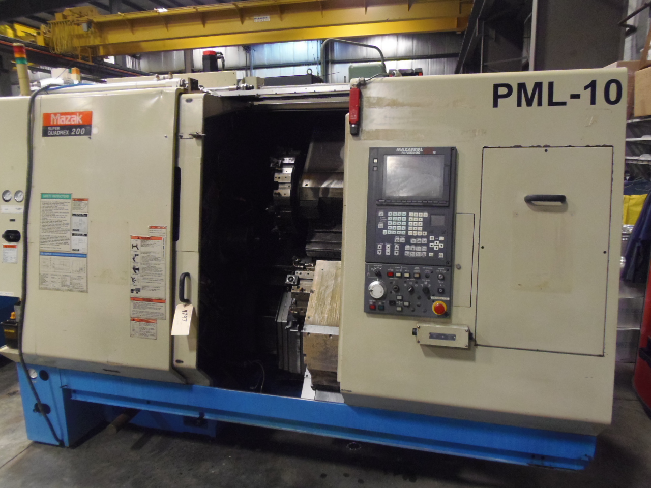MAZAK SQR-200, NEW 2005, 23"/11" x 24" CAP., TWIN TURRETS, TAILSTOCK, COOLANT, CHIP CONVEYOR, 8" 2 JAW HYD. CHUCK