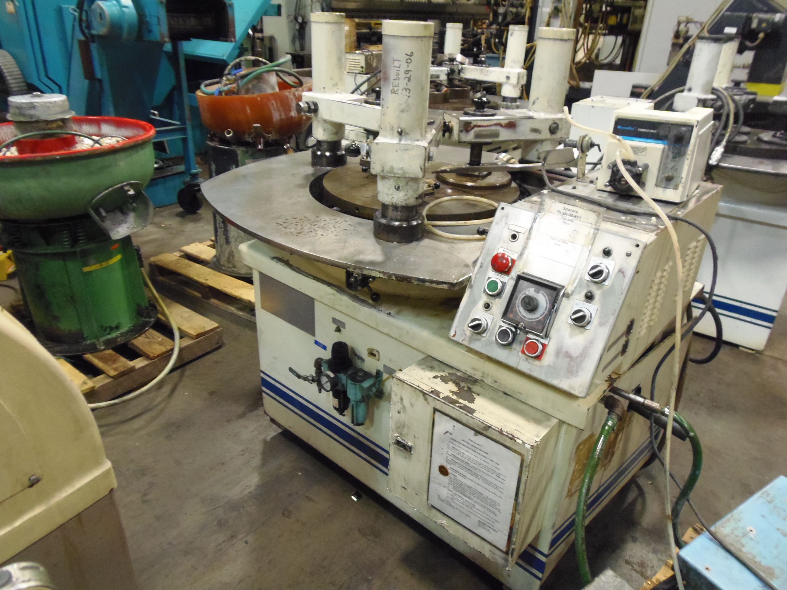SPITFIRE GYRO-MATIC SP-GYR-24 PNLC, 3 RINGS, PNEUMATIC PRESSURE ARMS, SEGMENTED TABLE, 1992