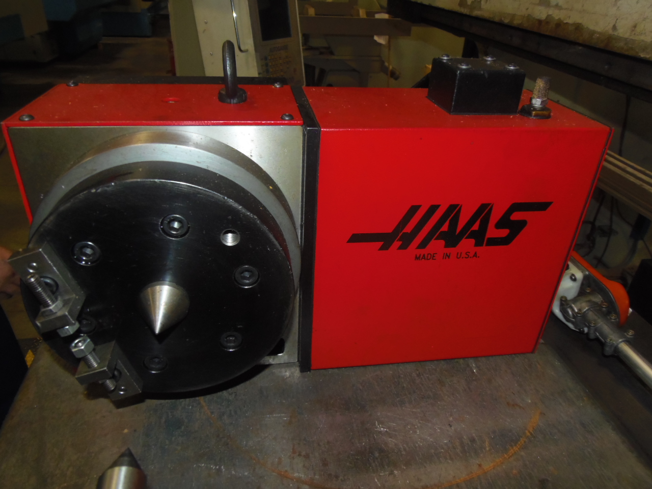 HAAS HRT-210 ROTARY INDEXER, TABLE, SCO1 CONTROL, TAILSTOCK, 3 JAW CHUCK, BRUSH TYPE, 1995
