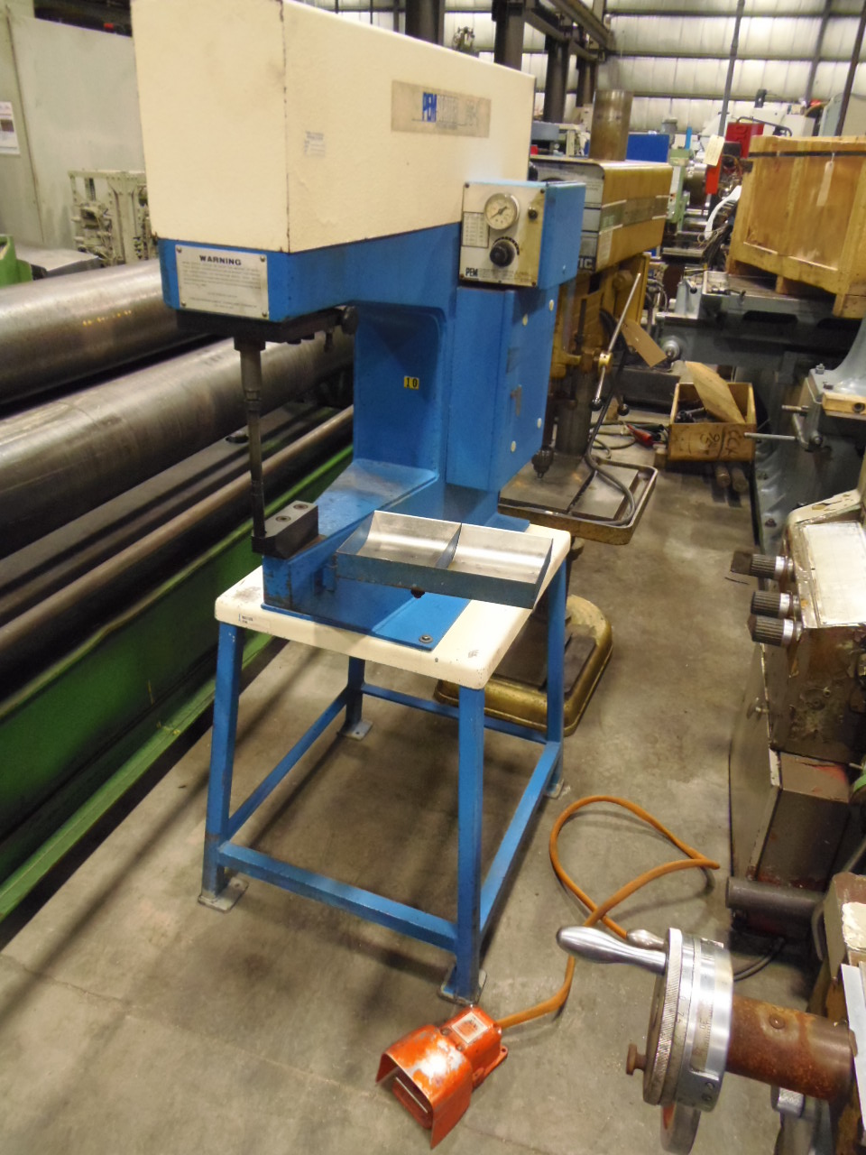 6 TON PEMSERTER, 18" THROAT, MODEL PS-4, WITH STAND, 