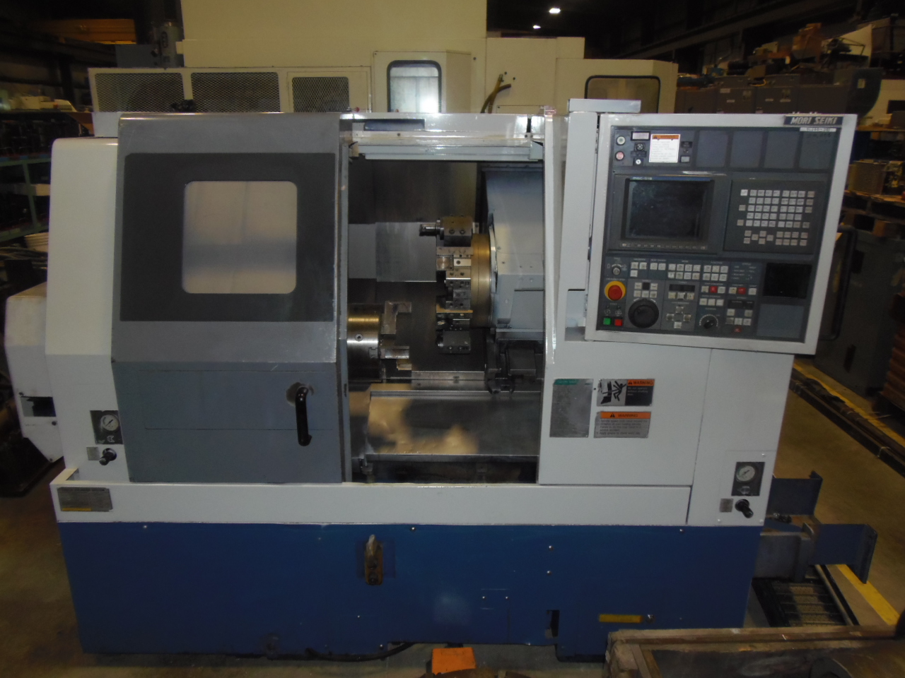 MORI SEIKI SL-250, 10" SMW CHUCK, TAILSTOCK, FANUC 21iT CTRL, 1997, CHIP CONVEYOR