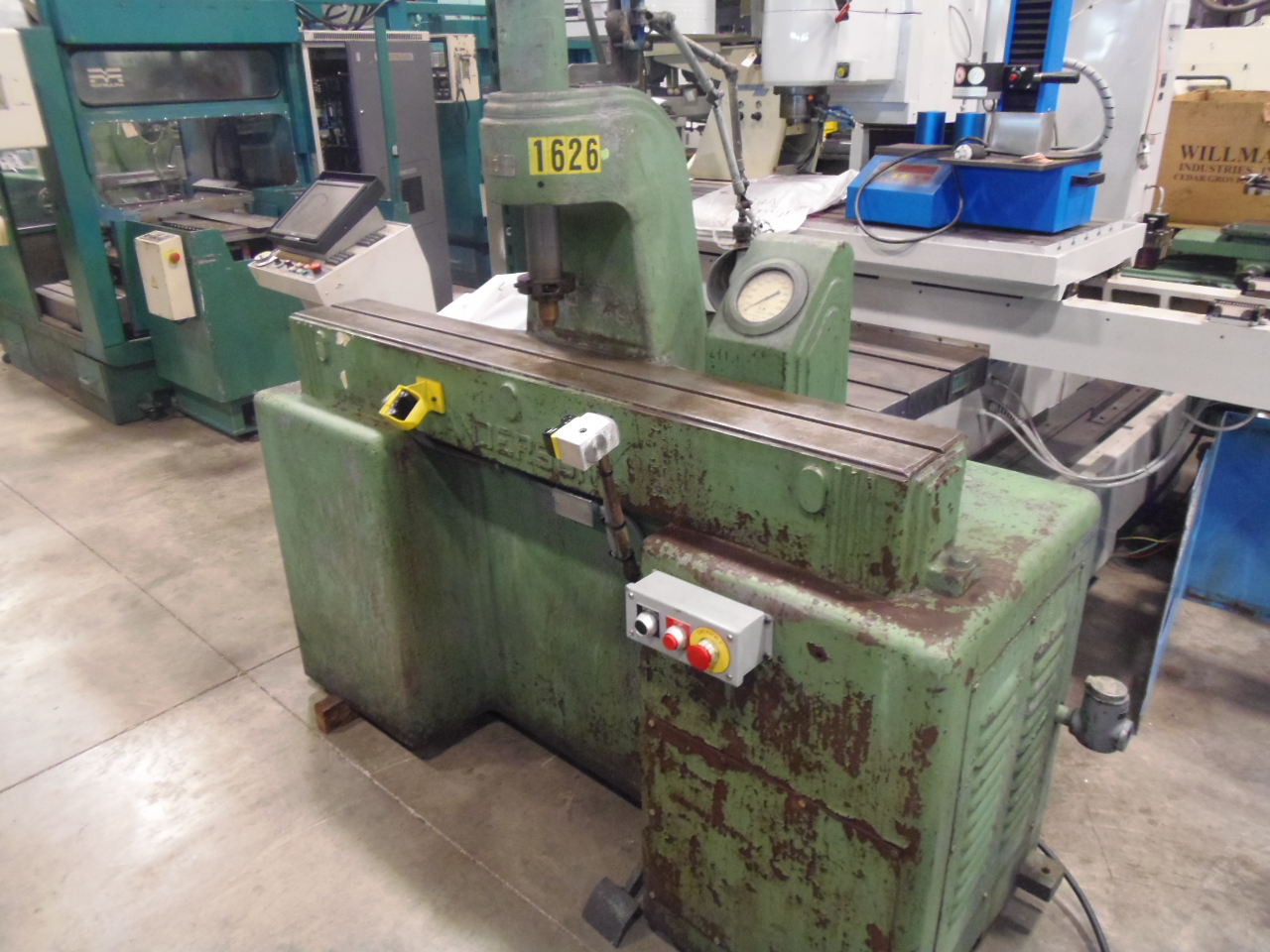 ANDERSON 10 TON STRAIGHTENING PRESS, MODEL HPO-10, 10" X 60" BED, HAND LEVER CONTROLS
