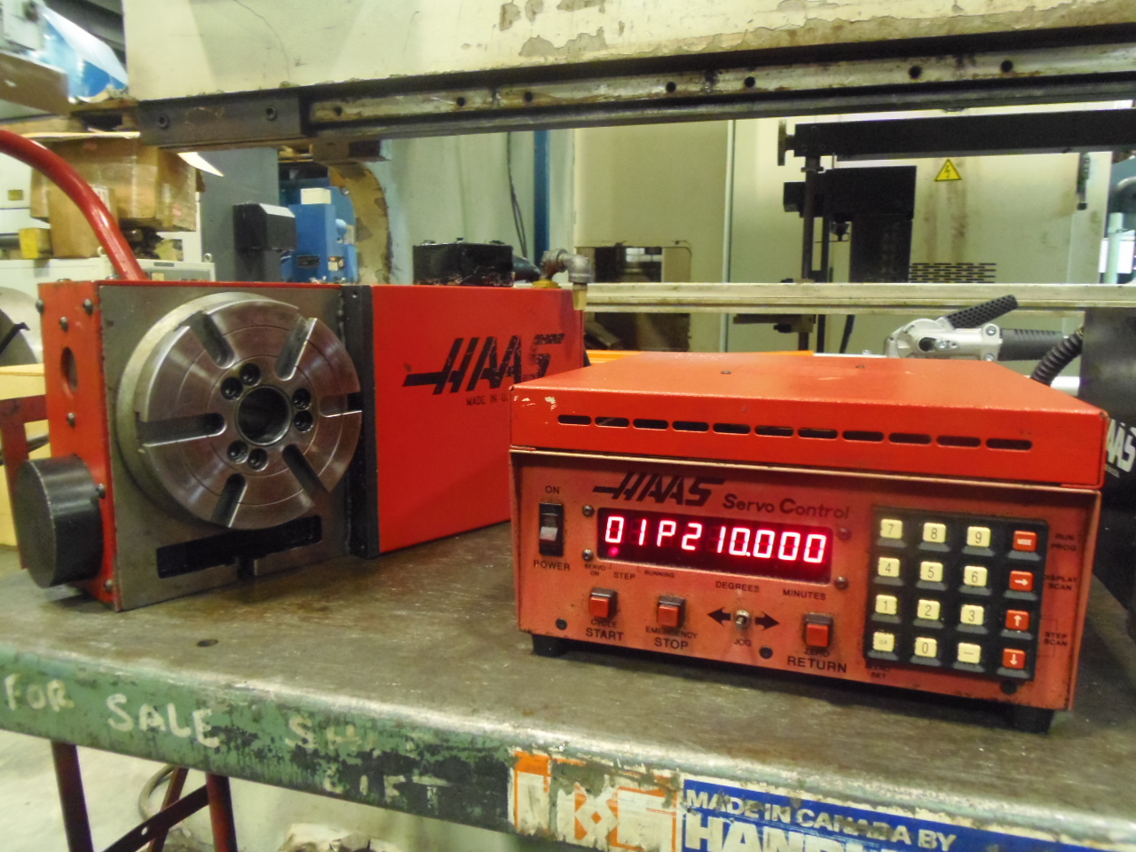 HAAS HRT-160 ROTARY INDEX TABLE, 6.3" DIA. TABLE, CONTROL