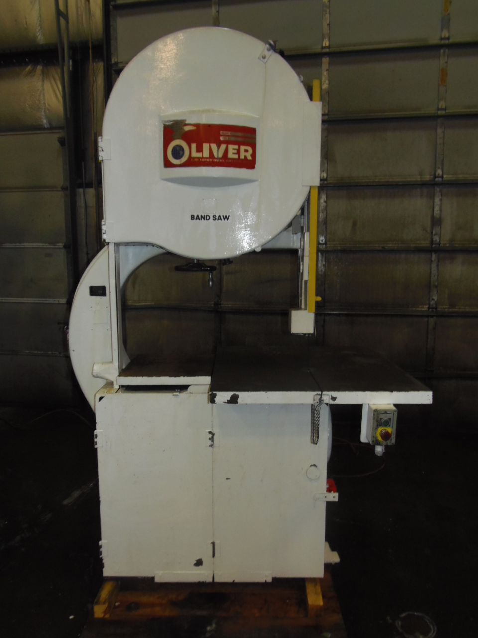 36" OLIVER WOODWORKING BANDSAW, MODEL 416-36, 36 X 36 TABLE, 45 DEG. TILT, 1964