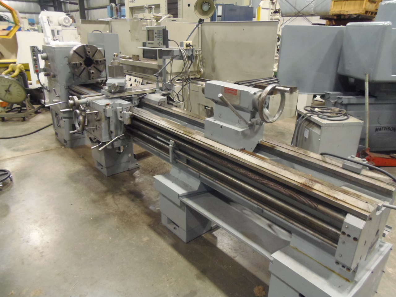25" x 118" TOOLMEX 630A, 5.75" HOLE, INCH/METRIC, RAPIDS, ALORIS TOOL POST, ACCURITE D.R.O., TAPER