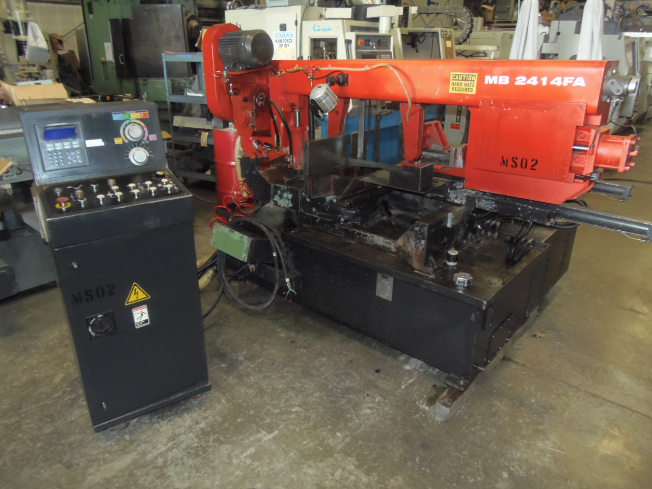 24" X 14" AMADA MB2414FA, MITERING, CNC CONTROL FOR AUTOFEED AND DATA STORAGE, 2007