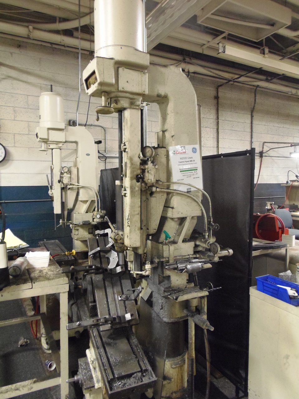 LELAND HYDRAULIC DRILL PRESS, MODEL 2L, 10" STR., 16" ADJ., 30" UNDER SPINDLE FACE, 150 - 1800 RPM, 8" CROSS TABLE ADJ., 3 HP HYD. PECK FEED, 2MT
