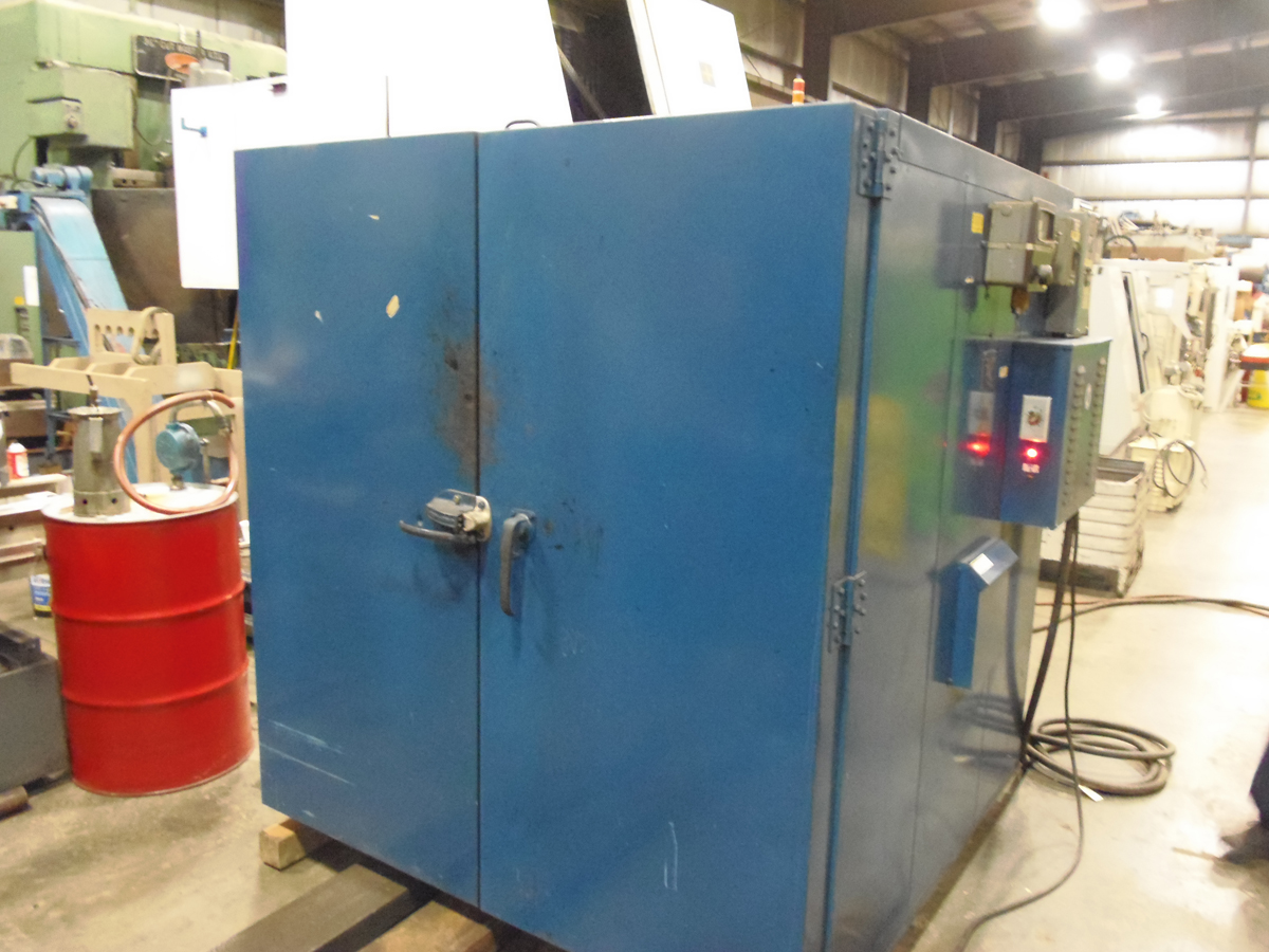4' X 5' X 4' STEELMAN ELECTRIC CONVECTION OVEN, MODEL 454ETC, 450 DEGREE CONVECTION, 3 SHELF TRACK CART